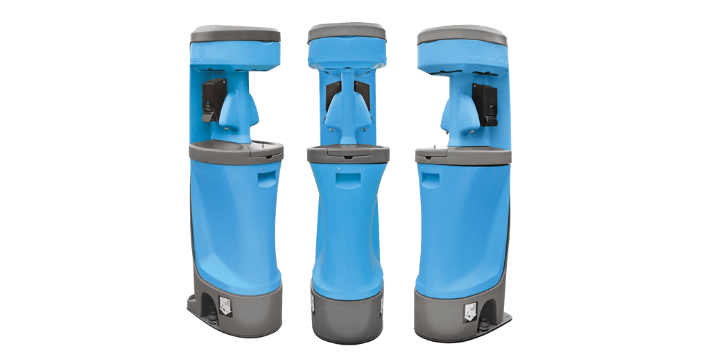 Portable handwashing station with soap dispenser and foot pump